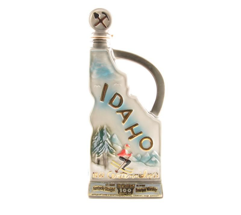 Vintage 1963 Jim Beam Idaho Centennial Decanter Bottle