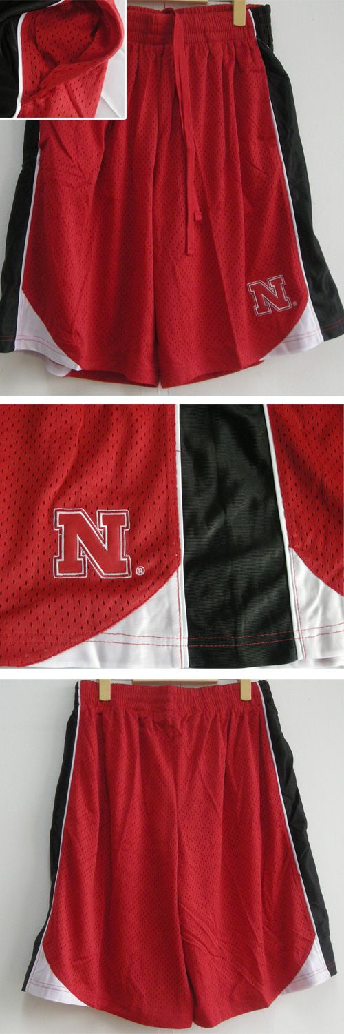 New Nebraska Cornhuskers Huskers Lined Basketball Pockets Mesh Sewn