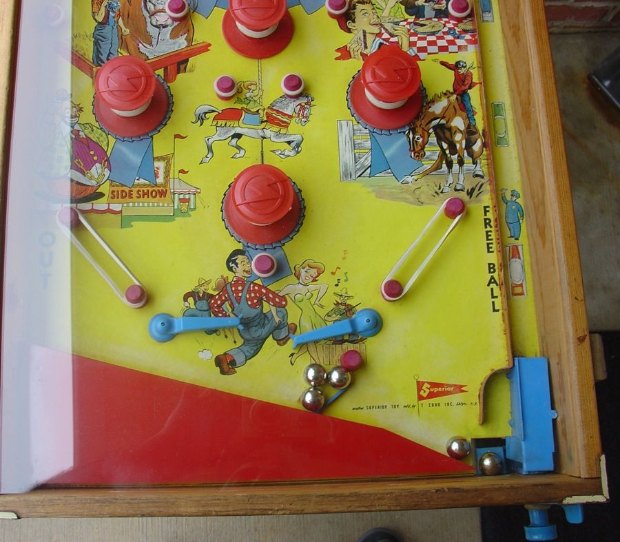 Vintage Superior Toy State Fair T Cohn Pinball Machine