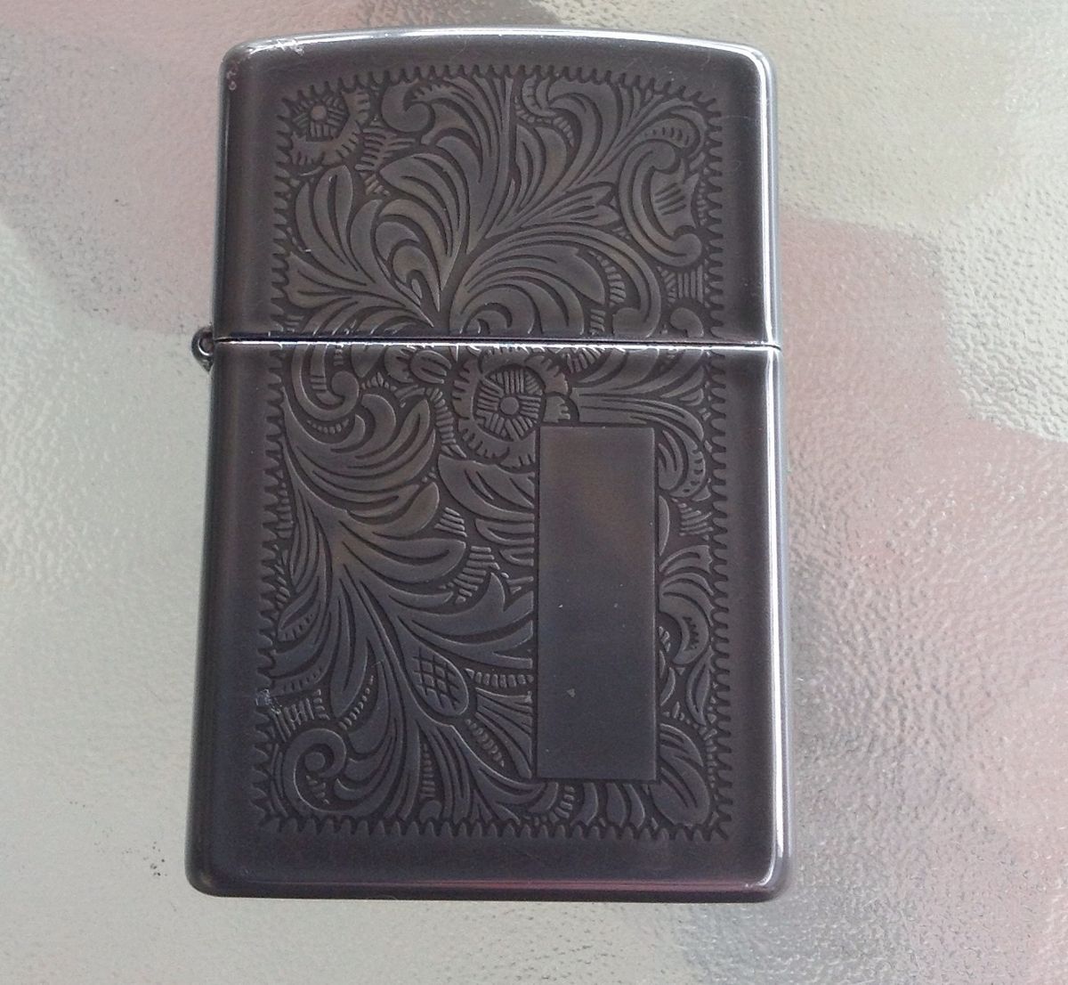 Vintage Zippo Lighter Midnight Chrome Venetian RARE