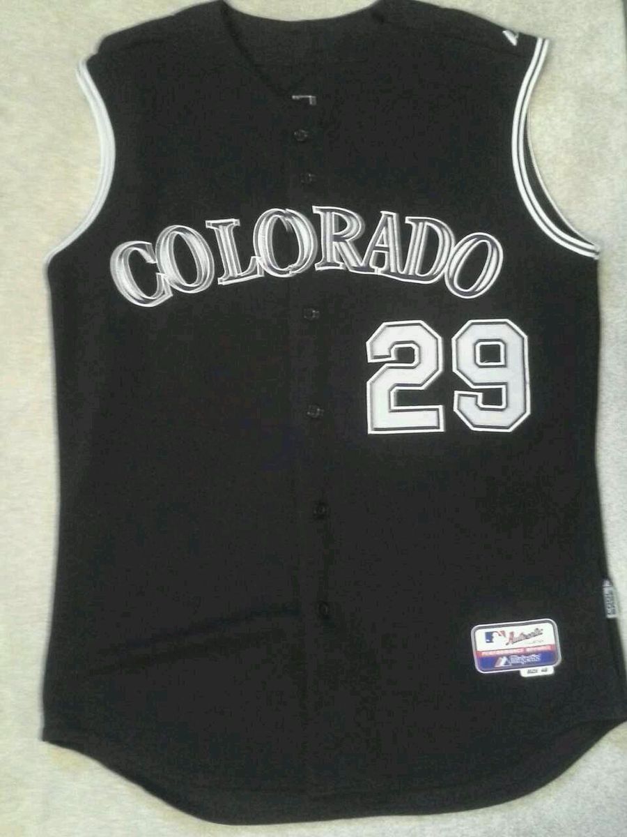 Colorado Rockies Game Jersey Collins 29 Size 46