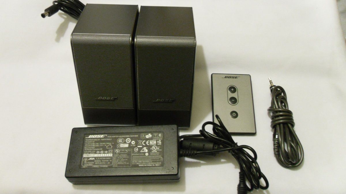 Bose Computer Music Monitor Speakers With Remote Aux Cable On Popscreen