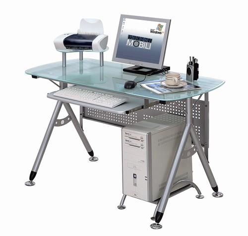 futuristic computer printer desk w cpu tower stand