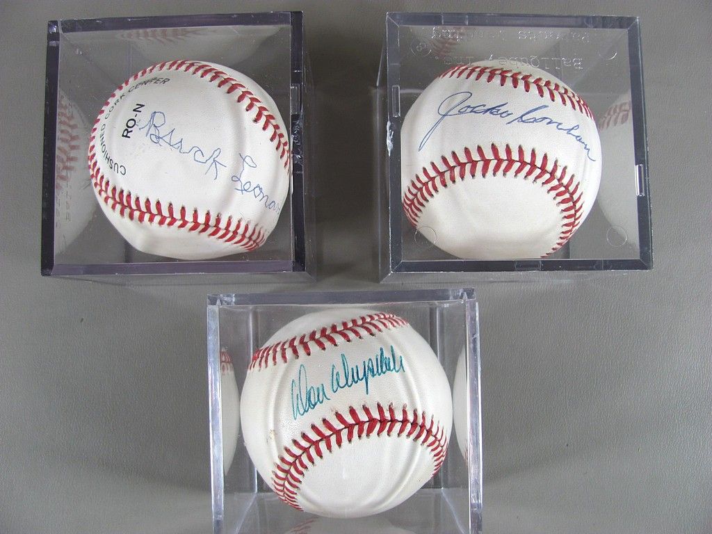  Autographed Baseballs Jocko Conlan Buck Leonard and Unknown