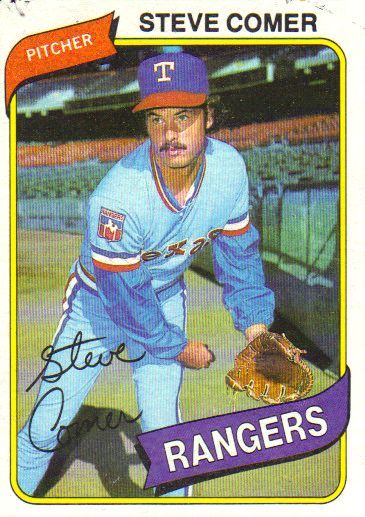 Topps 1980 Texas Rangers  Steve Comer 