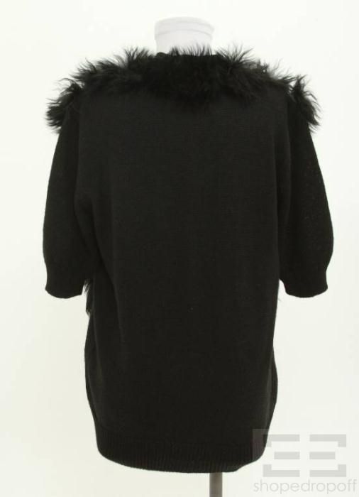 Rachel Comey Black Alpaca Cardigan Sweater Size Large