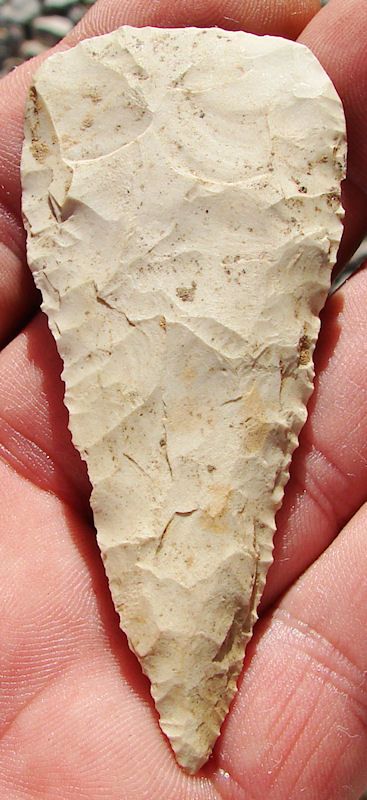 Arrowhead Hardin Co TN 3 1 4 Chert Cobbs Blade GW 35