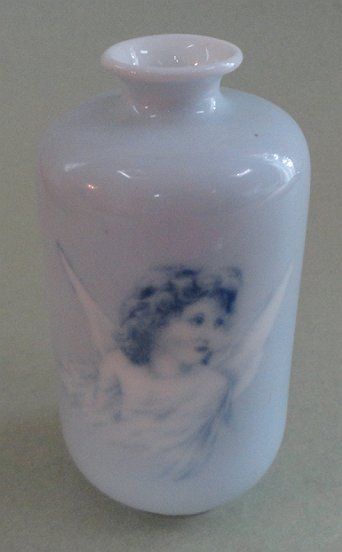  Nouveau Cupid Children Antique Porcelain Copenhagen Bottle Vase