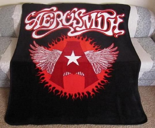 New Aerosmith Plush A Wings Plush Fleece Throw Blanket Rock Band Gift