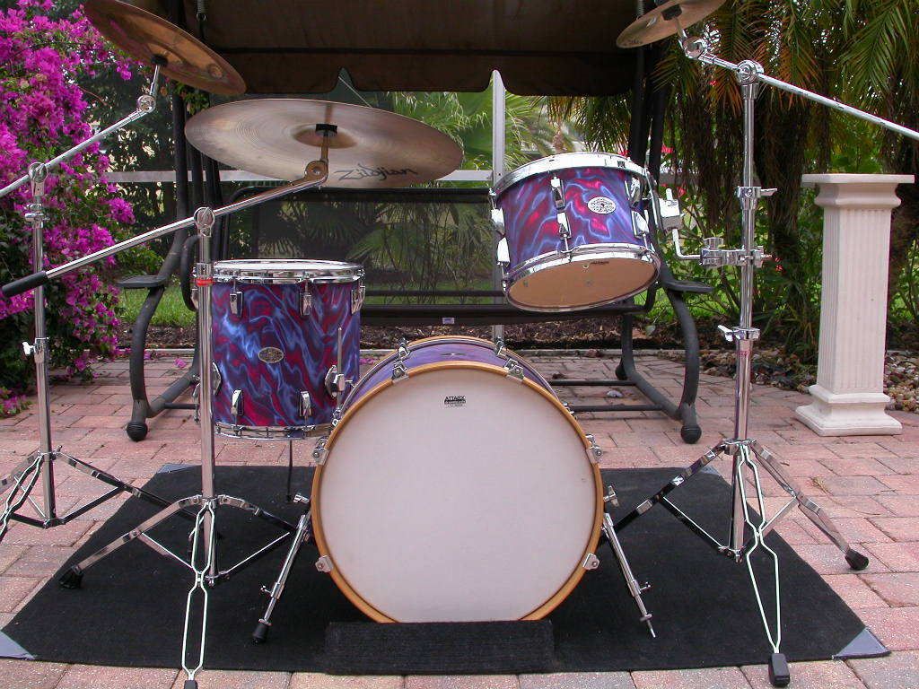 COOL LITTLE CUSTOM BeBOP or JAZZ DRUM SET by JOE MONTINERI Made in USA