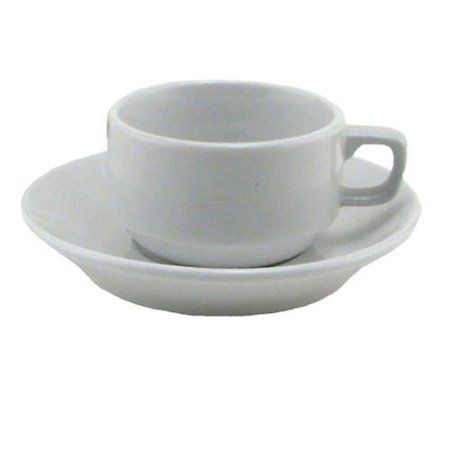 Cordon Bleu Bistro Espresso Cup Saucer Set Basic White Kitchen Coffee