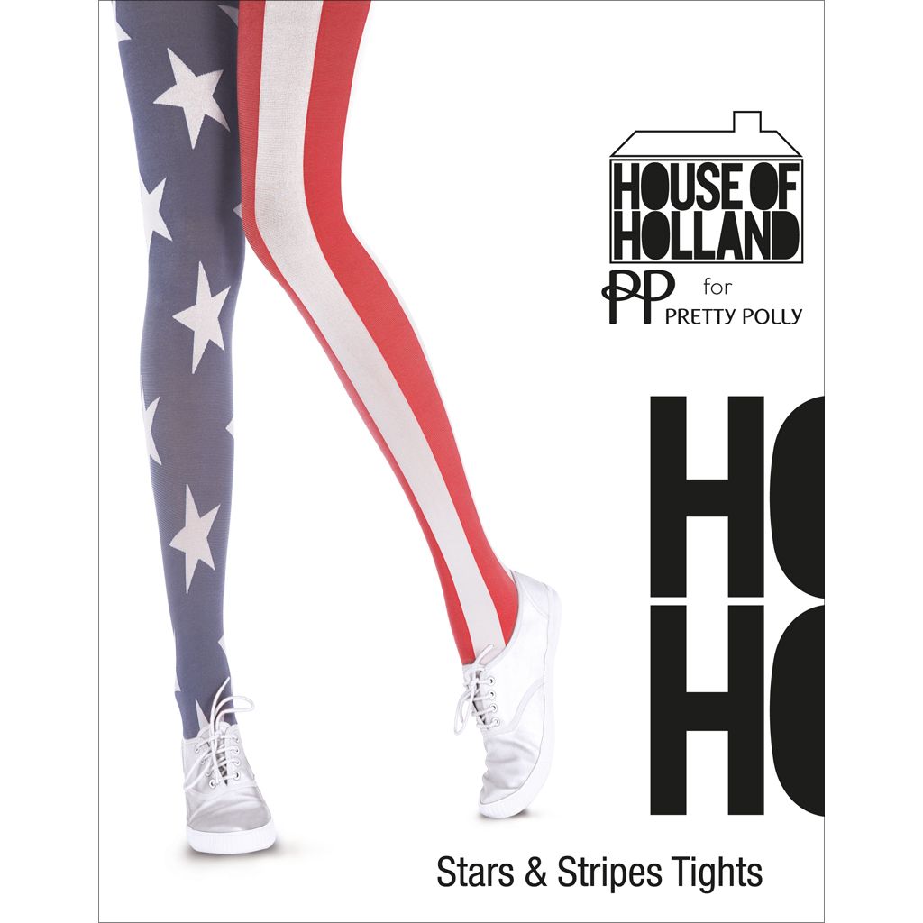 House of Holland for Pretty Polly Flag Tights USA UK Australia