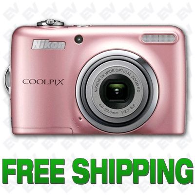 Nikon Coolpix L23 Pink 10 1MP 5X Zoom Digital Camera New