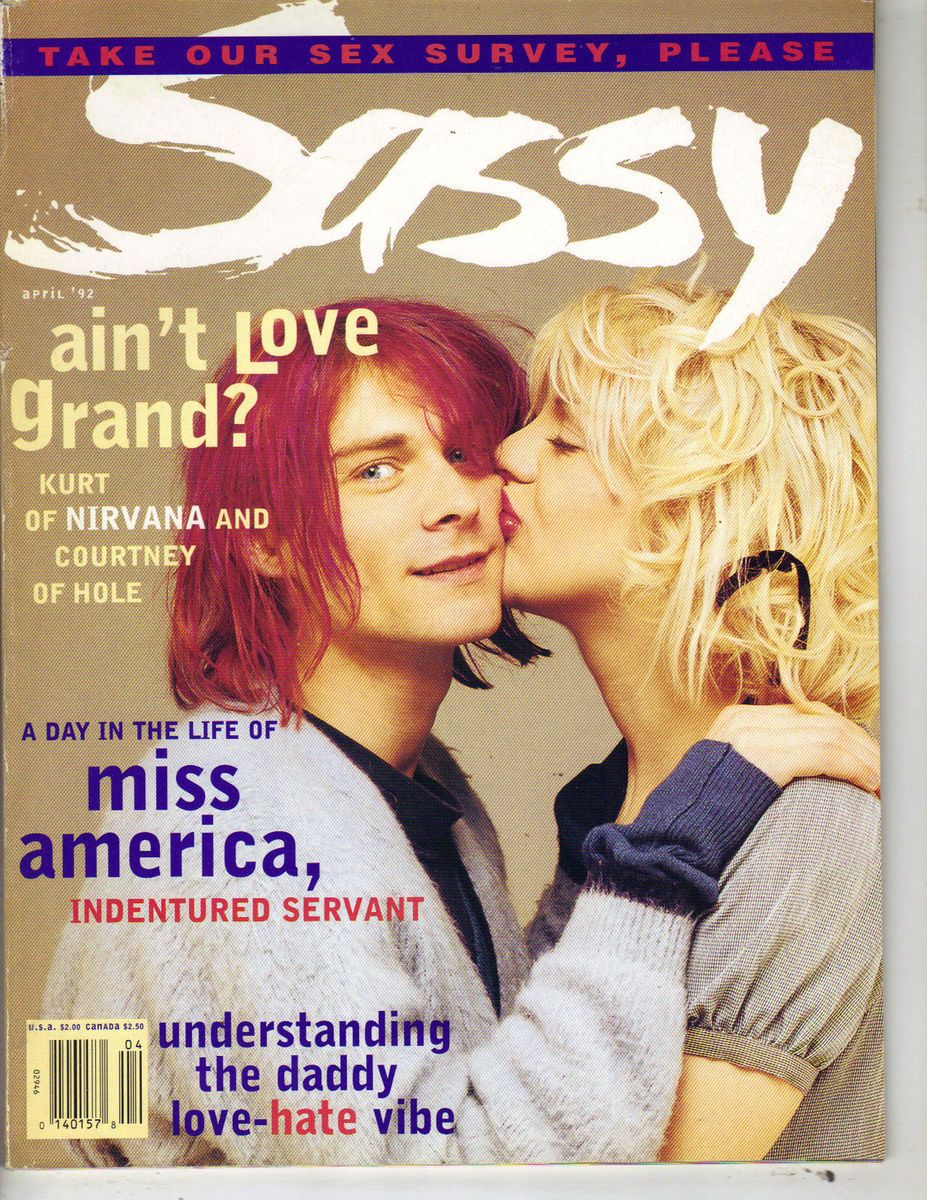 Kurt Cobain Nirvana Courtney Love Sassy Magazine 4 92 Kiss No Label