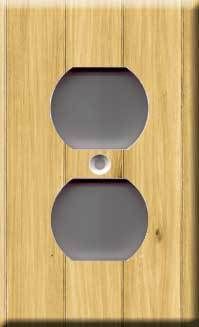  Single Outlet Plate Cover Wood Panel