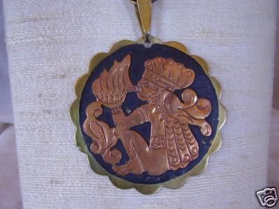 Vintage Mayan Copper Necklace