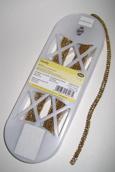   Wrights Metallic Gold French Chinese Gimp Craft Trim Braid 5 16 3 8