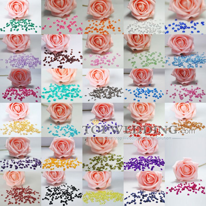  Table Decoration Diamond Crystal Confetti 1 3ct 4 5mm 29 Colors