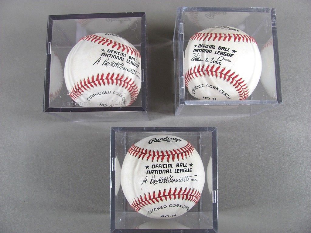  Autographed Baseballs Jocko Conlan Buck Leonard and Unknown