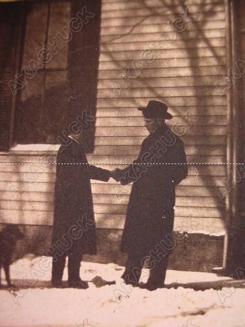 Antique Photo Shaking Hands Council Grove KS Farmhouse