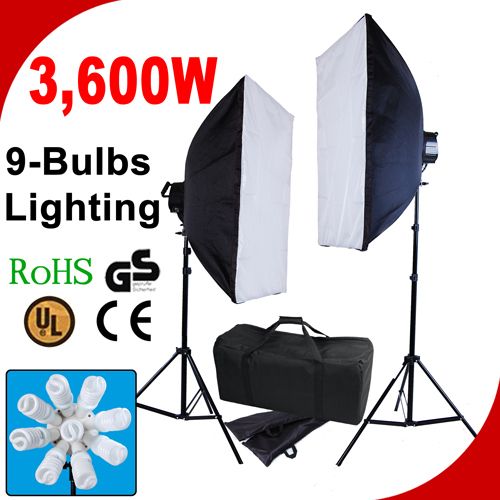 18 Continuous Light 3600w Photo Studio Softbox Lighting Kit