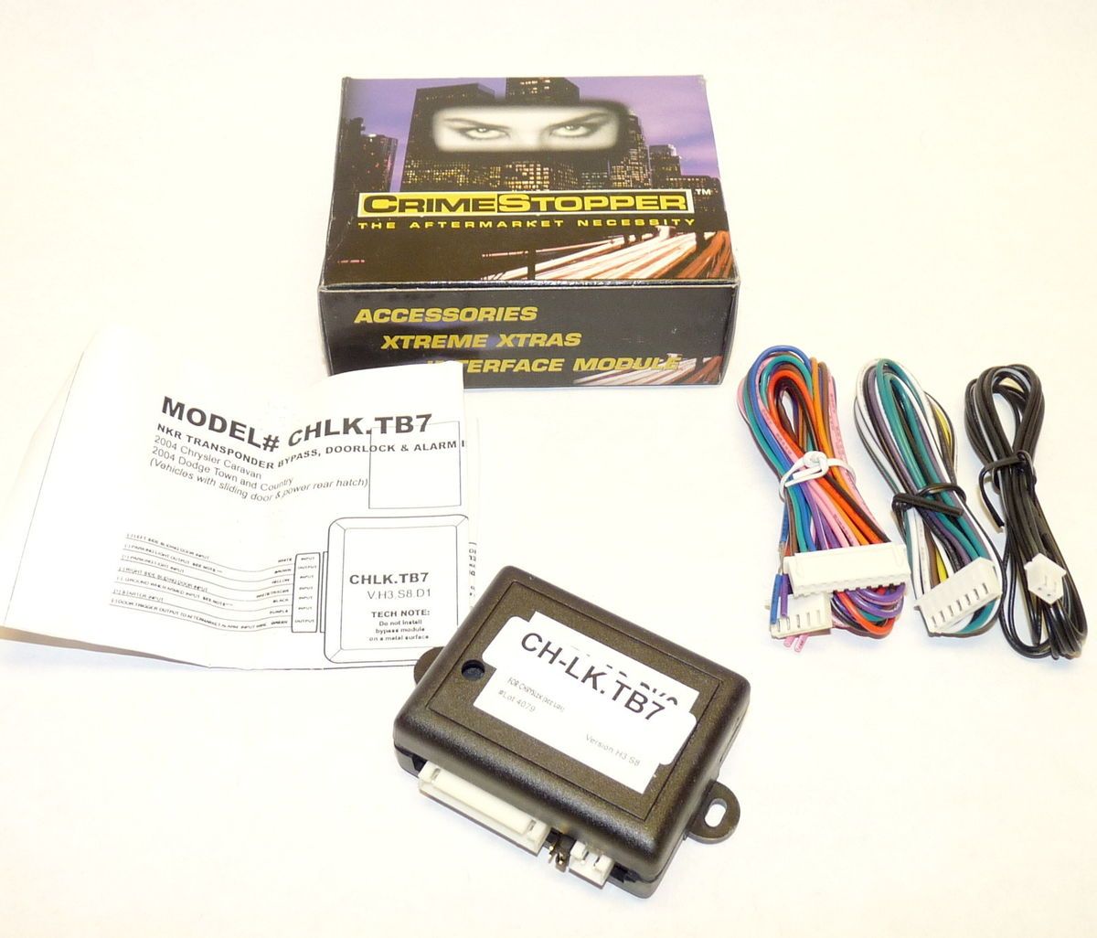 CrimeStopper CH LK TB7 Transponder Bypass Doorlock & Alarm 2004 T&C