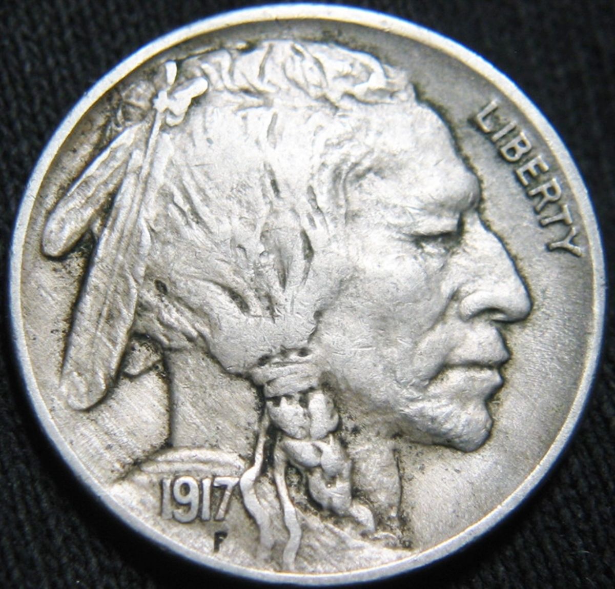 Sharp Crisp Original 1917 Buffalo Indian Head Nickel 5¢ Free s H QQ14