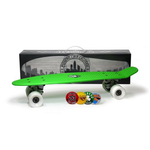 Punked City Cruiser Plastic Vinyl Cruiser Boards Boston Green White