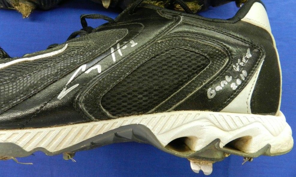 Corey Hart 2010 Autographed Signed Game Used Worn Baseball Cleats