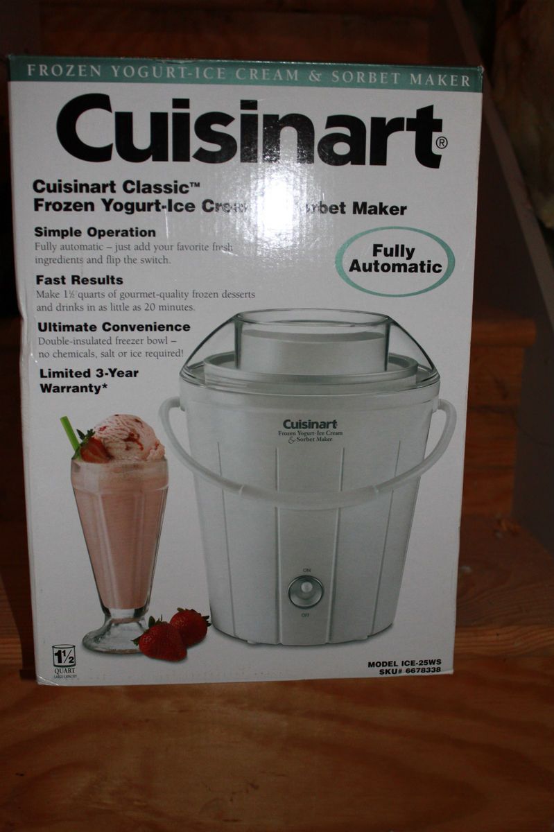 Cuisinart Ice 25WS Ice Cream Sorbet and Yogurt Maker