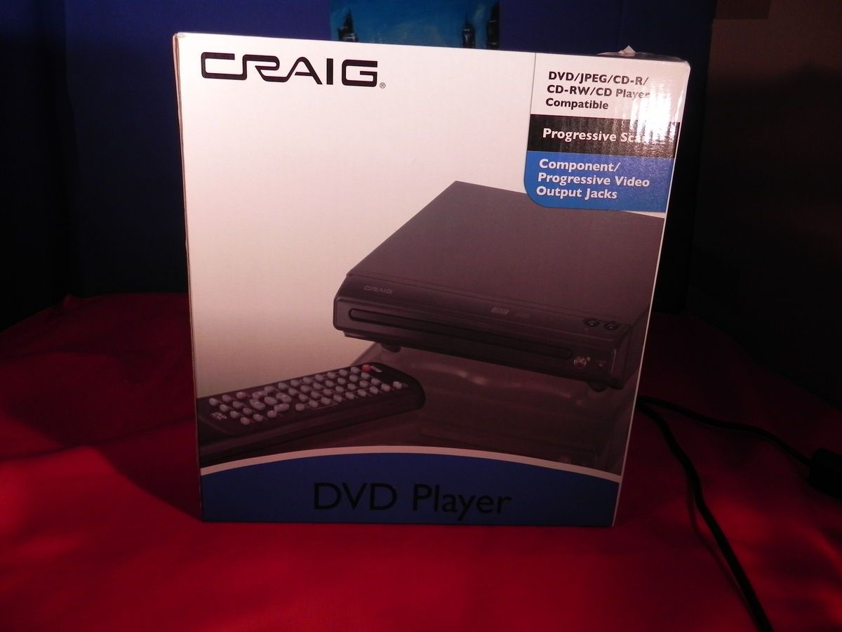 Craig CVD505 DVD Player JPEG CD R CD RW Progressive Scan AC DC