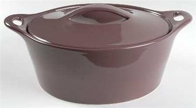 Corningware Creations Amethyst 1 5 Qt Round Stoneware Casserole w Lid