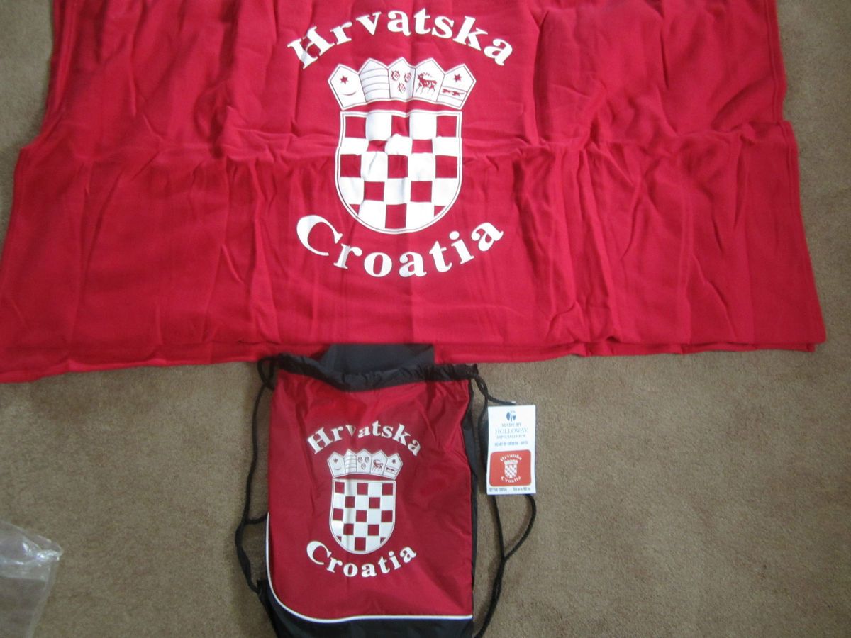 CROATIA SOCCER BLANKET, THROW, HRVATSKA BACKPACK BY HOLLOWAY