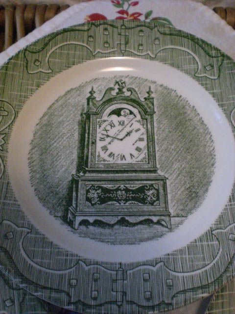 Old Curiosity Shop Salad Plate Green Transferware 4