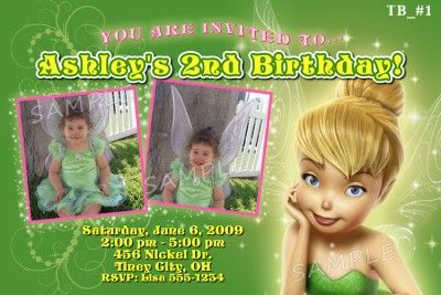 Personalized Custom TINKERBELL BIRTHDAY Invitations Thank You Cards