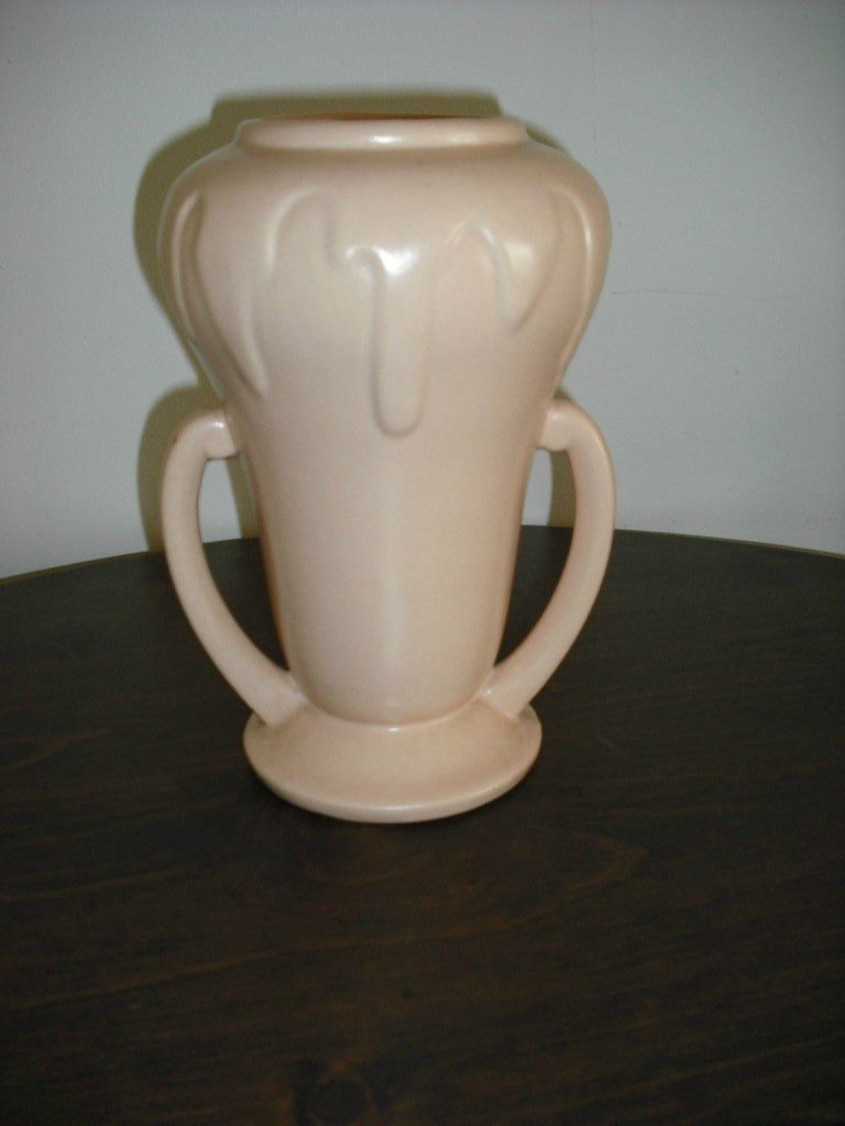 Vintage Rumrill Two Handle American Pottery Vase 54