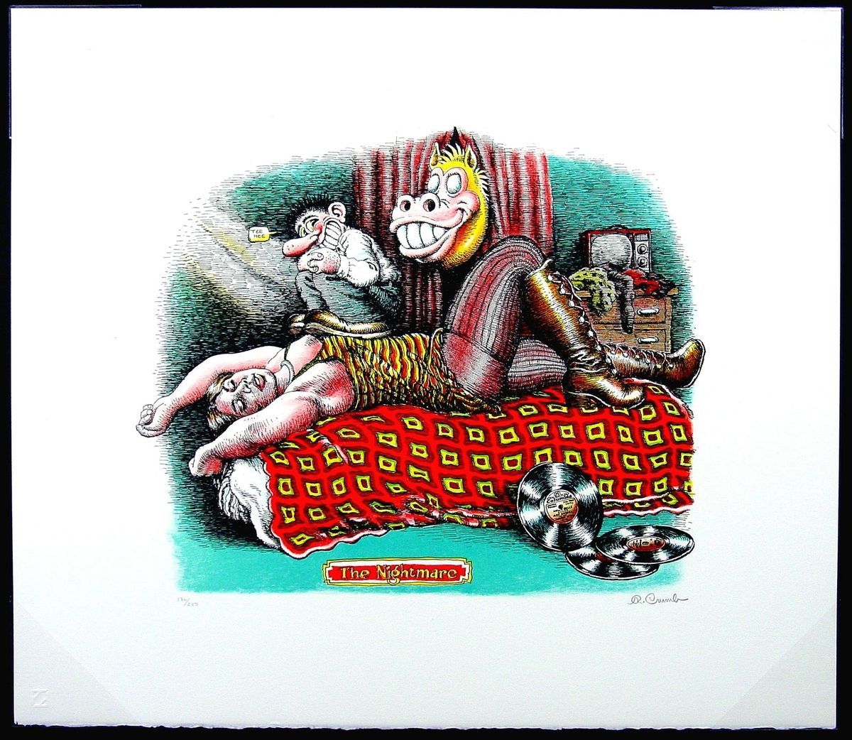 Robert Crumb 1995 Nightmare 4 Color Lithograph