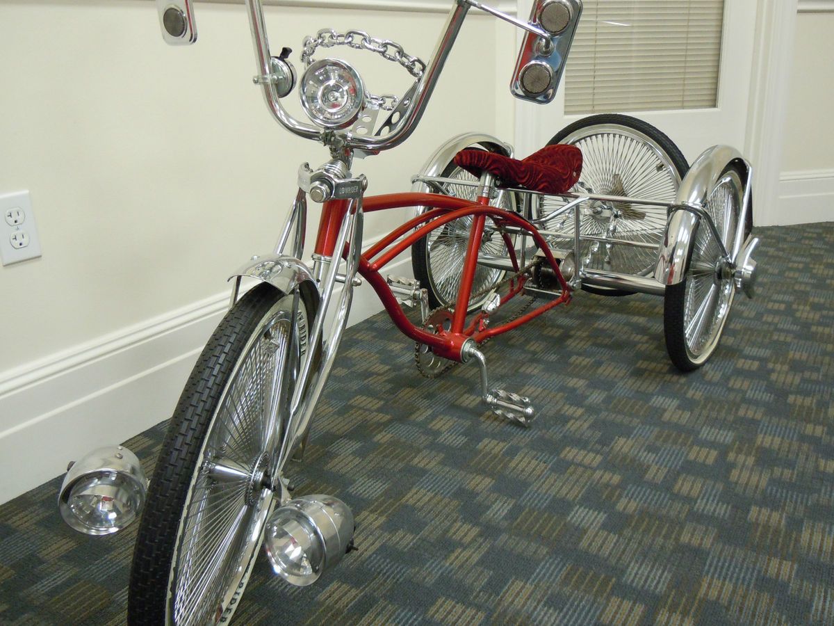 Custom Chrome Lowrider 3 Wheel Tricycle Trike Bike Bicycle Cruiser