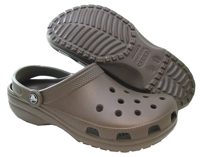 New Crocs Classic Caymen Brown Clogs US Men 9 Women 11