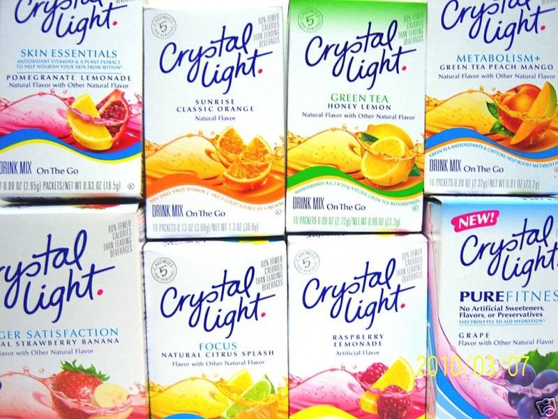 Crystal Light on The Go Drink Mix 18 Flavors