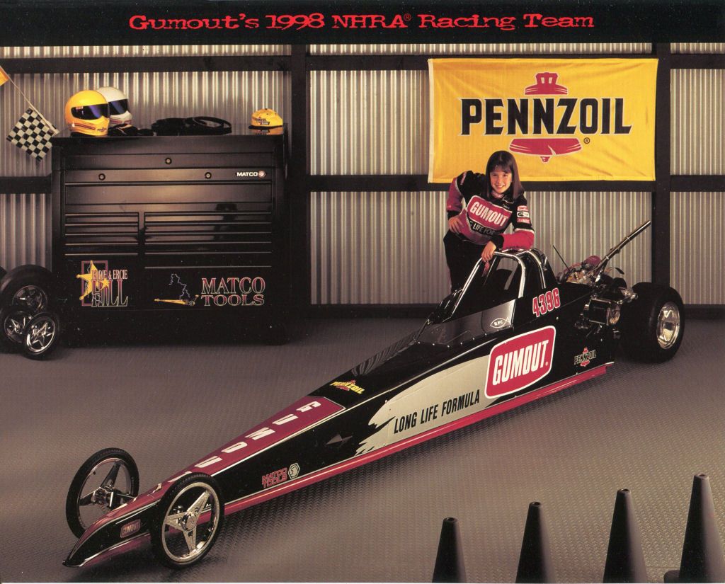 Courtney Enders 1998 Gumout Pennzoil Jr Dragster ORIGINAL Vintage