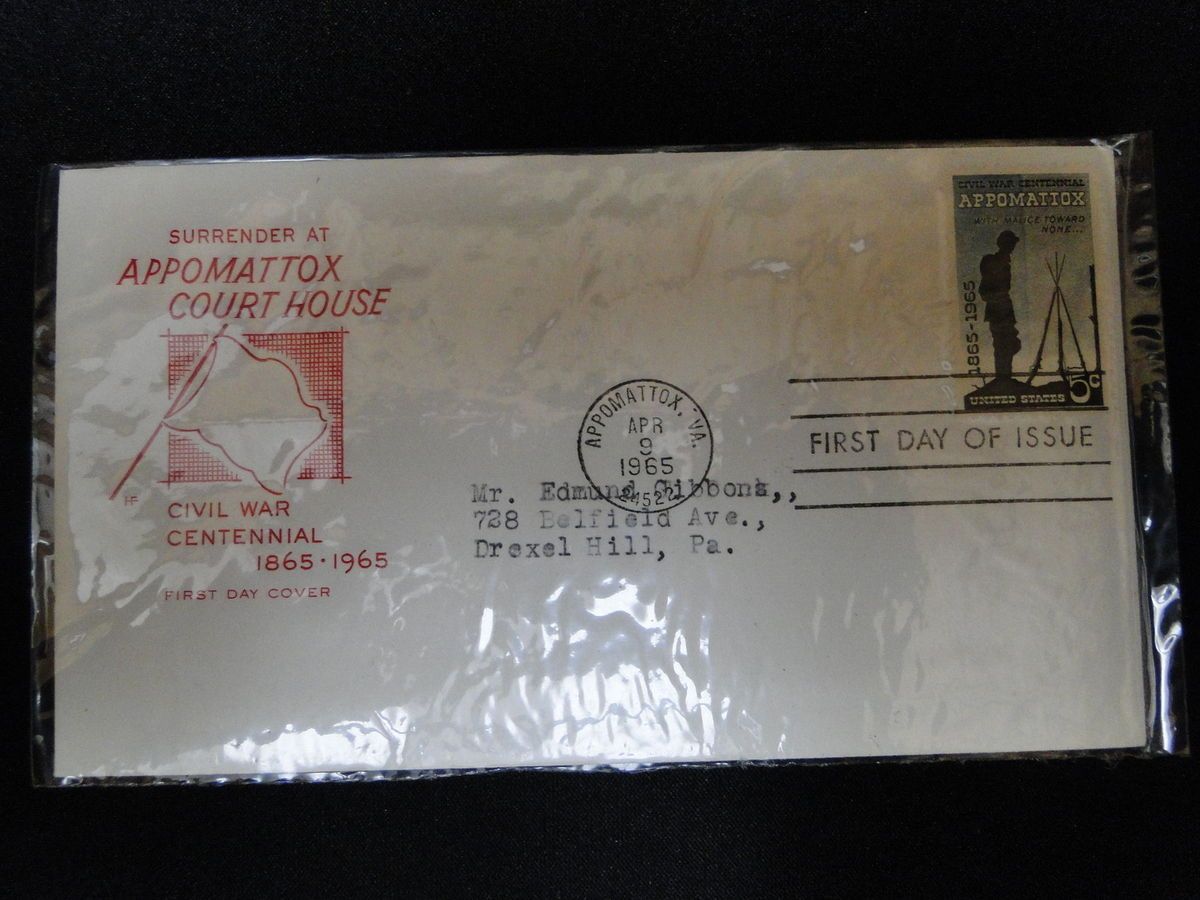 First Day Cover Scott D 1182 HF Cachet Appomatiox