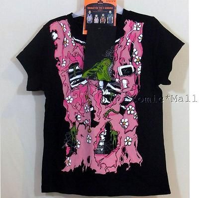 Girls Halloween Costume T Shirt Bandana Decaying Worm Ridden Pink