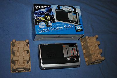  PORTABLE EMERGENCY INSTANT WEATHER RADIO WITH CLOCK AM/FM/TV SURVIVAL