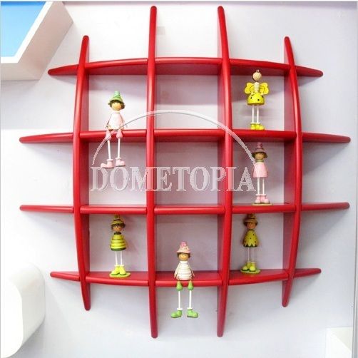 Grid Wall Decor Shelf Shelves MDF Interior Cube Round Shelf Hidden