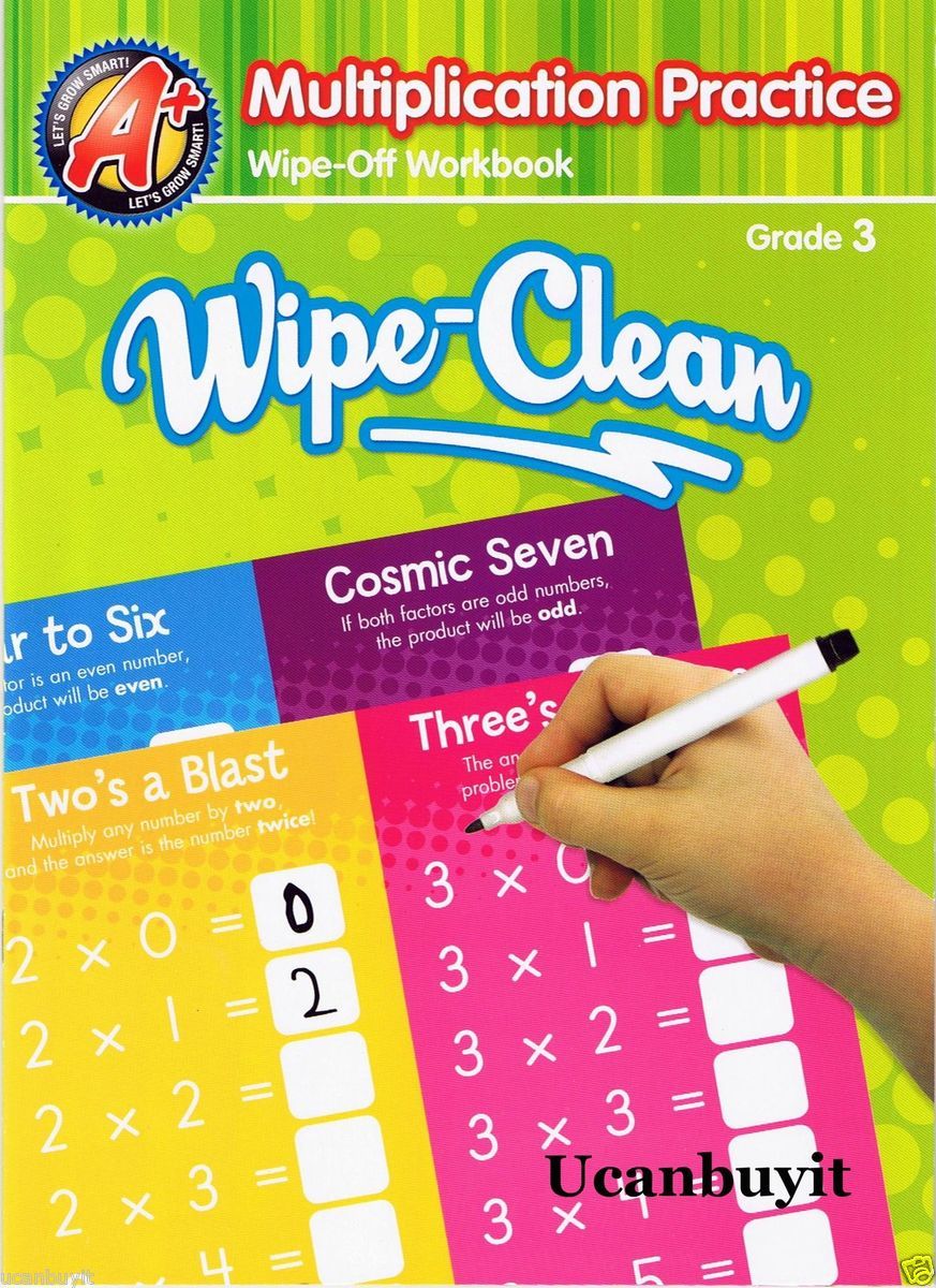 Dalmatian Press Multiplication Practice Write on Wipe Clean Workbook