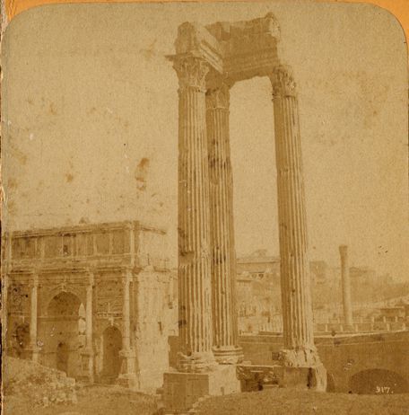  de Saturne Arc de Triomphe Rome Cremer Hiladelphia Stereoview