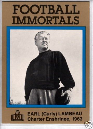 Earl Curly Lambeau 1985 Football Immortals 64