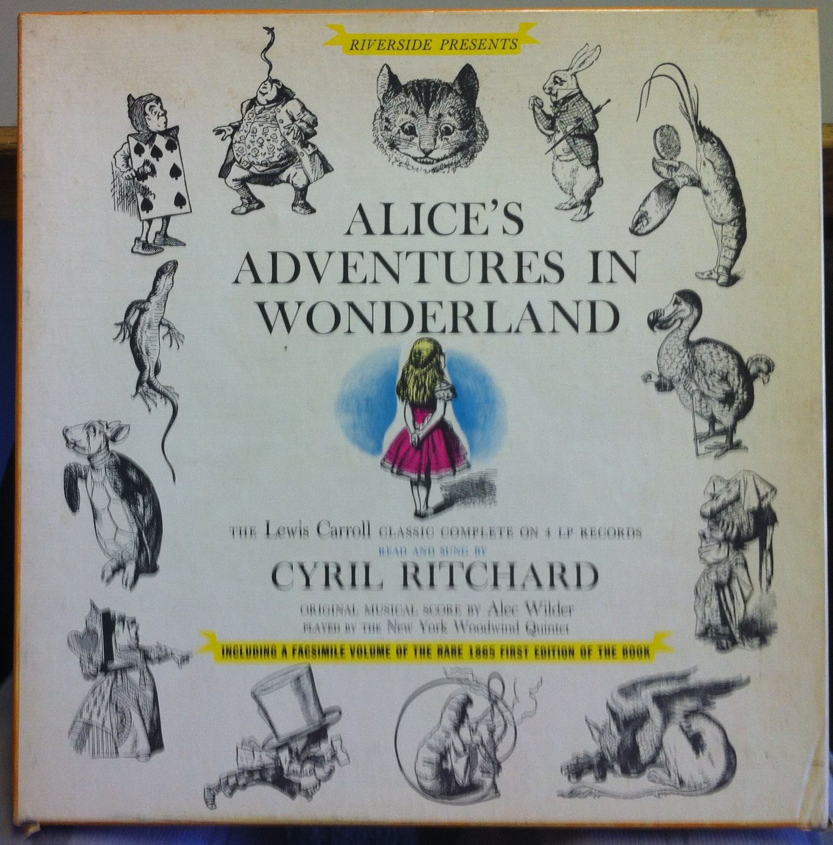 CYRIL RITCHARD alices adventures in wonderland 4 LP Archive Mint  W