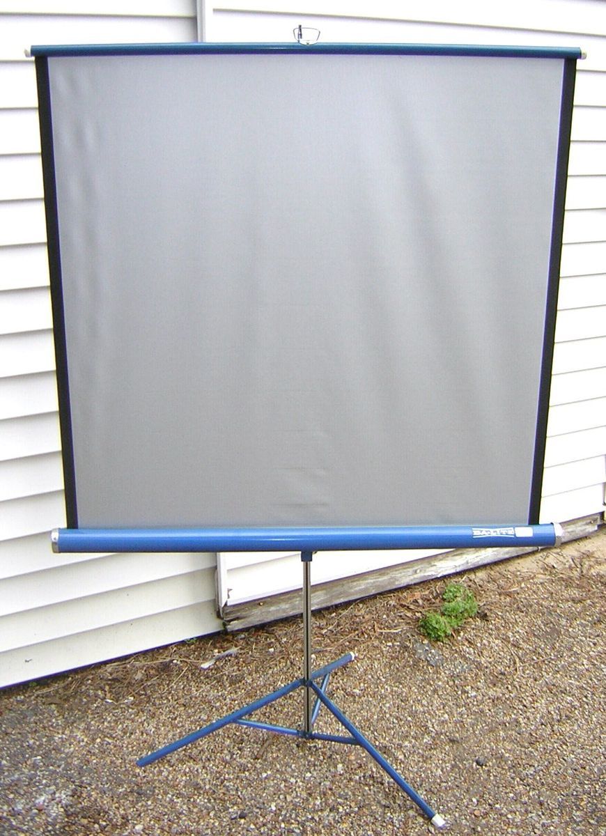 Da Lite Silver Flyer Projection Screen 40 x 40 Tripod Screen